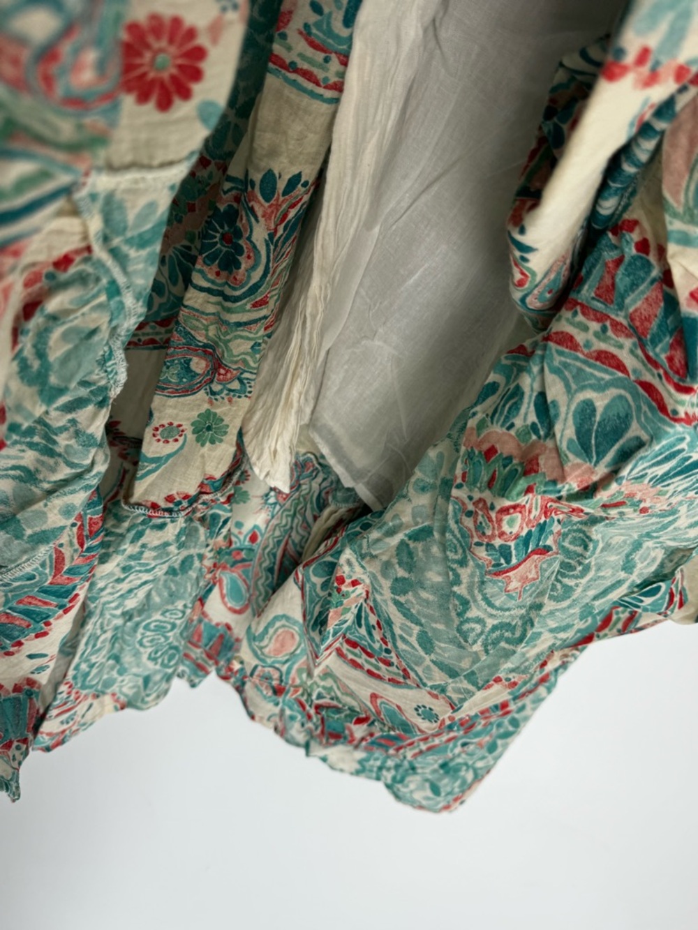 Roxy Bohemian Teal Paisley Halter Cotton Maxi Dress Size Medium - Picture 6 of 10